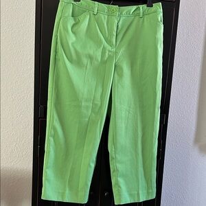 Talbots Lime Green Petite Stretch Pants
